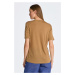 TRIČKO GANT REL DRAPED SS T-SHIRT WARM KHAKI