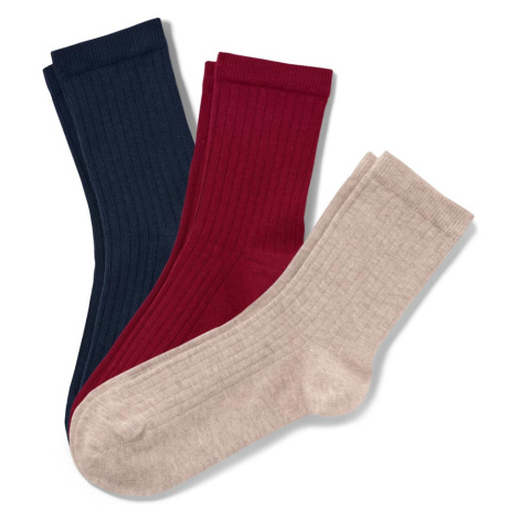 Ponožky z rebrovaného úpletu, 3 páry Tchibo