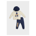 DEFACTO Baby Boy 2-Piece Set Hooded Printed Sweatshirt Elastic Waist Jogger Sweatpants