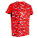 Detský futbalový dres s krátkym rukávom Viralto Solo Džungľa červeno-čierny