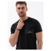 Ombre Streetstyle men's cotton pocket print t-shirt - black