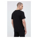 Bavlnené tričko Hummel čierna farba, jednofarebné