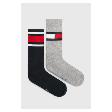 Detské ponožky Tommy Hilfiger (2-pak) šedá farba