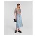 Sukňa Karl Lagerfeld Jeans Klj Monogram Denim Maxi Skirt Light Blue