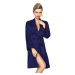 DKaren Housecoat Nancy Navy Blue