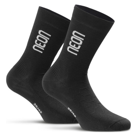 NEON Cyklistické ponožky klasické - NEON 3D - čierna/biela