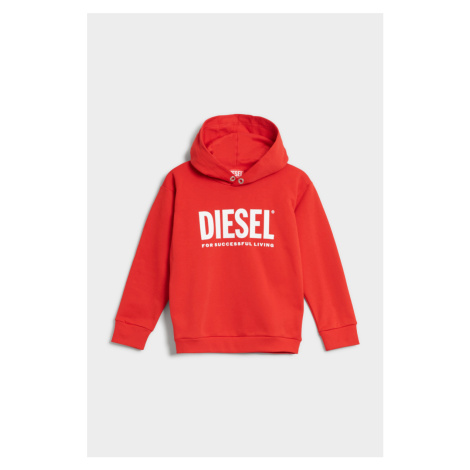 Mikina Diesel Sdivision-Logox Over Sweat-Shirt Červená