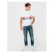 Tommy Jeans Block Stripe Polo tričko Biela