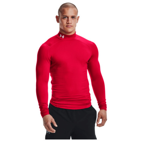 Pánske kompresné tričko s dlhým rukávom UNDER ARMOUR UA CG Armour Comp Mock-RED