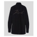 Košeľa Karl Lagerfeld Embellished Poplin Shirt Čierna