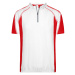James & Nicholson Pánske cyklistické tričko JN420 - Biela / červená