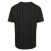 Oversized Pinstripe Tee Black