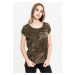 Women's T-shirt Camo Back Shaped Olive camo