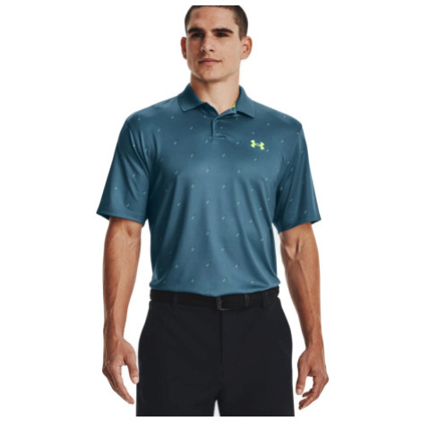 Pánske golfové polo tričko s krátkym rukávom UNDER ARMOUR UA Perf 3.0 Deuces Polo-BLU