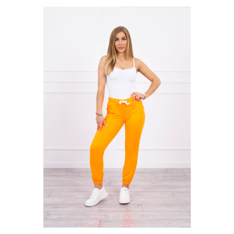 Cotton pants orange neon