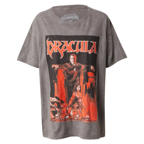 Nasty Gal Tričko 'Dracula'  antracitová / oranžová / čierna