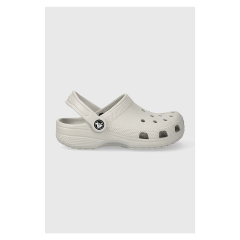 Detské šľapky Crocs CLASSIC KIDS CLOG šedá farba