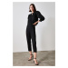 Trendyol Black Zebra Pattern Jumpsuit