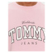 Tommy Jeans Tričko Varsity DM0DM18287 Ružová Regular Fit