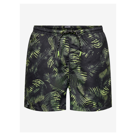 Black Men Patterned Swimwear ONLY & SONS Ted - Men