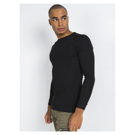 Black men's thermal sweatshirt