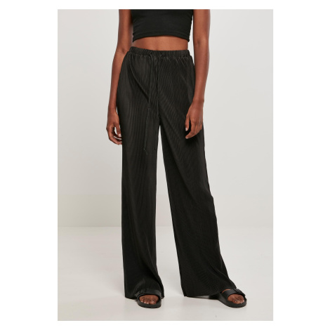 Women's Plisse pants black Urban Classics