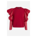 Mikina Karl Lagerfeld Fabric Mix Sweatshirt Chili Pepper