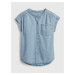 GAP Modrá dievčenská rifľová košeľa