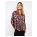 LC Waikiki Women's Patterned Long Sleeve Oversize Satin Shirt