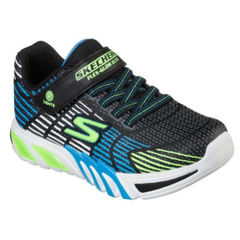 Chlapčenská rekreačná obuv SKECHERS S Lights Flex Glow Elite black lime