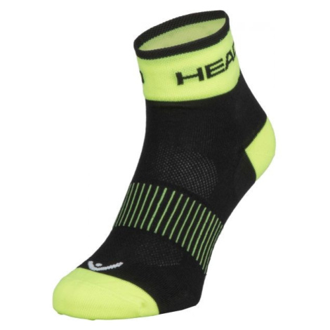 Head SOCKS YELLOW Cyklistické ponožky, čierna, veľkosť