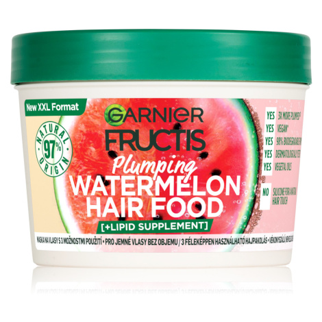 Maska pre jemné vlasy bez objemu Garnier Fructis Watermelon Hair Food 3 Usage Mask - 400 ml (C68