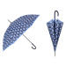 PERLETTI Automatický dáždnik TECHNOLOGY Fiori / modrá, 21722