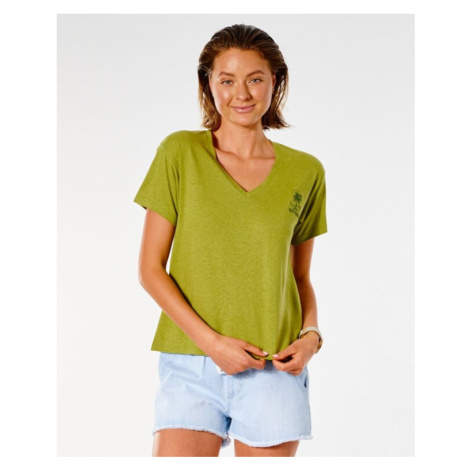 T-Shirt Rip Curl SWC V NECK TEE Green Olive