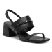 Calvin Klein Sandále Heel Sandal 45 Met Bar Lth HW0HW02056 Čierna