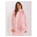 Women's fur vest in light pink color