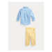 Polo Ralph Lauren komplet_koszula_i_spodnie_materialowe 320902172001 Modrá Regular Fit