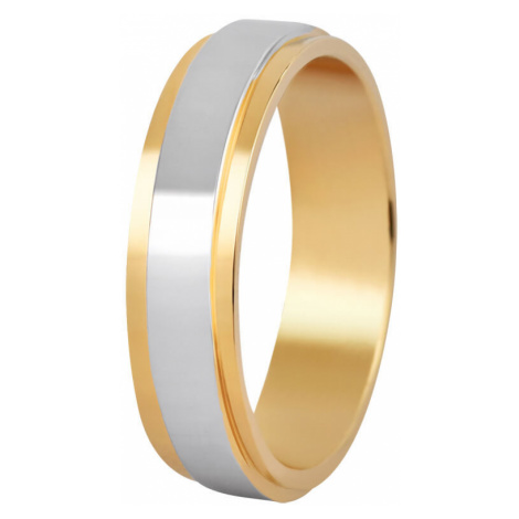 Beneto Exclusive Dámsky bicolor prsteň z ocele SPD05 53 mm