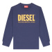 Tričko Diesel Tjustlogo Ml T-Shirt Modrá