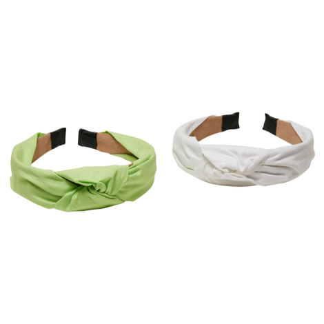 Headband with knot 2-pack light mint/white Urban Classics