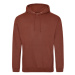 Just Hoods Unisex mikina s kapucňou JH001 Red Rust