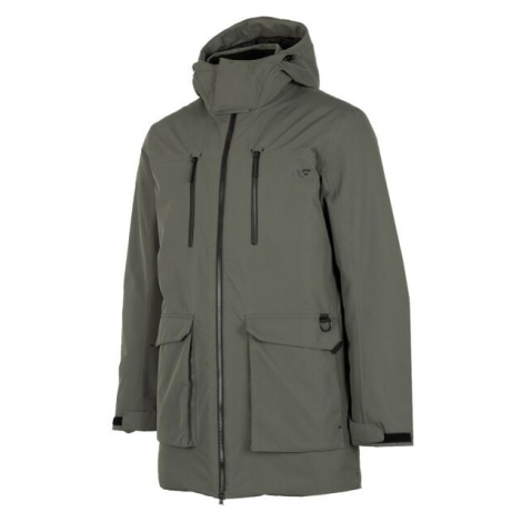 4F COAT MEN´S Pánsky kabát, khaki, veľkosť