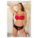 Benina M-641 Swimsuit - Red and Black