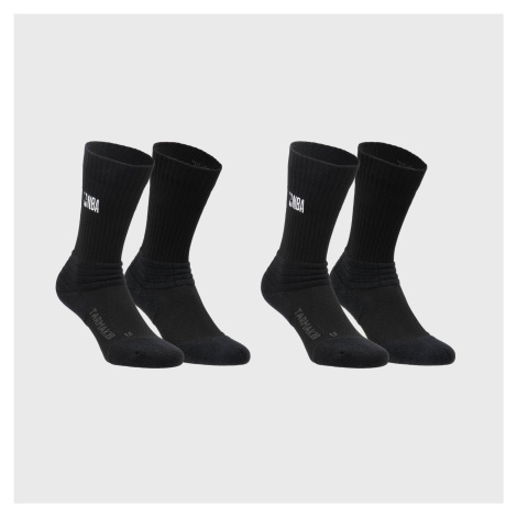 Unisex basketbalové ponožky NBA SO900 čierne 2 páry TARMAK