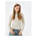 Koton High Collar Sweater Long Sleeve Openwork