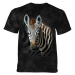 Pánske batikované tričko The Mountain - STRIPES - zebra - tmavo šedé