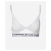 Spodná Bielizeň Karl Lagerfeld Peephole Logo Bra Biela