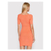 Guess Úpletové šaty Maddison W2GK35 Z2YJ2 Oranžová Slim Fit