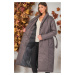 Z6688 DEWBERRY WOMEN'S COAT-DARK ANTHRACITE