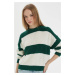 DEFACTO Coool Oversize Wide Pattern Crew Neck Striped Knitwear Sweater